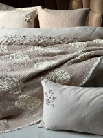 Муслінове покривало з наволочками Saheser Forest beige євро Туреччина - Зображення 6