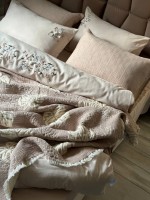 Муслінове покривало з наволочками Saheser Forest beige євро Туреччина - Зображення 8