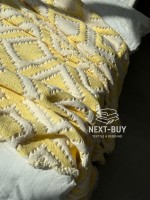 Муслиновое покрывало с наволочками Saheser Sonia krem-yellow евро Турция — изображение 7