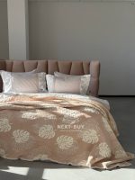 Муслиновое покрывало Saheser Forest beige евро Турция