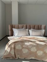 Муслиновое покрывало Saheser Forest beige евро Турция — изображение 5