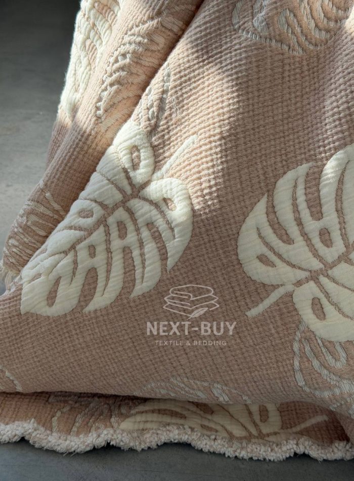 Муслиновое покрывало Saheser Forest beige евро Турция — изображение 2
