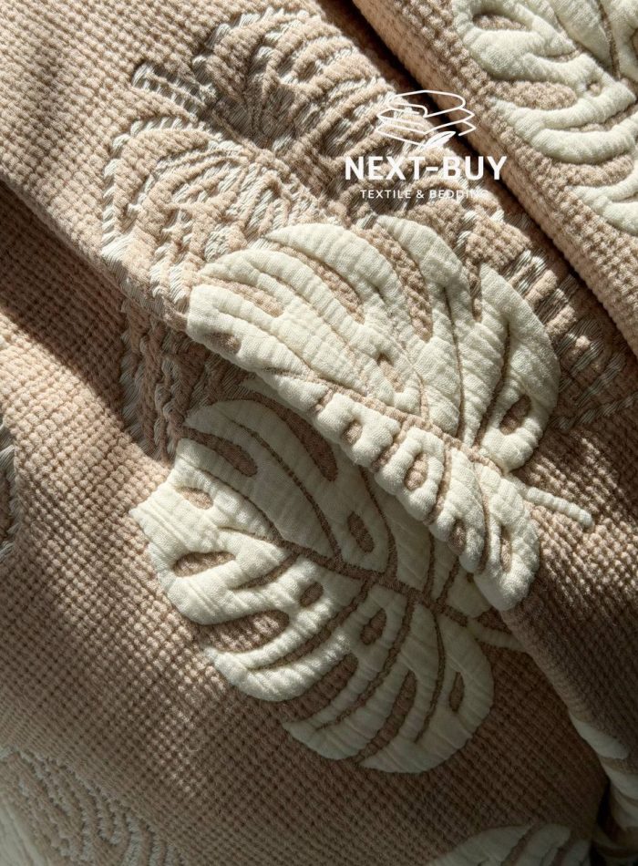 Муслиновое покрывало Saheser Forest beige евро Турция — изображение 10