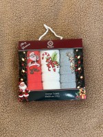 Набор махровых кухонных полотенец Nilteks Merry Christmas 3шт. 30х50