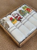Набор кухонных полотенец Nilteks New Year1 tencel 5 шт. 40х60 — изображение 4