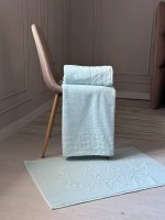 Комплект подарочных полотенец Cestepe Lux cotton 3шт. голубой Турция — изображение 5