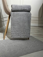 Комплект подарочных полотенец Cestepe Lux cotton 3шт. серый Турция