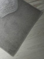 Комплект подарочных полотенец Cestepe Lux cotton 3шт. серый Турция — изображение 3