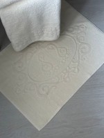 Комплект подарочных полотенец Cestepe Lux cotton 3шт. кремовый Турция — изображение 3
