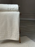 Комплект подарочных полотенец Cestepe Lux cotton 3шт. кремовый Турция — изображение 5