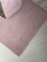 Комплект подарочных полотенец Cestepe Lux cotton 3шт. фиолетовый Турция — изображение 3