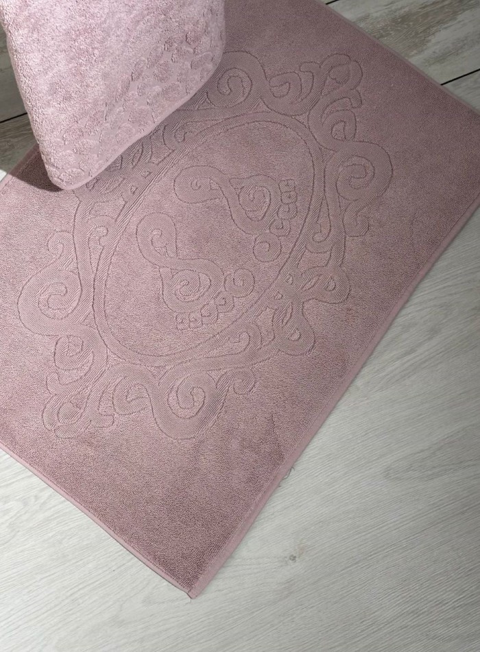 Комплект подарочных полотенец Cestepe Lux cotton 3шт. фиолетовый Турция — изображение 3
