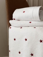 Махровий рушник для бані Cestepe Stars white-red 70х140 Туреччина - Зображення 2