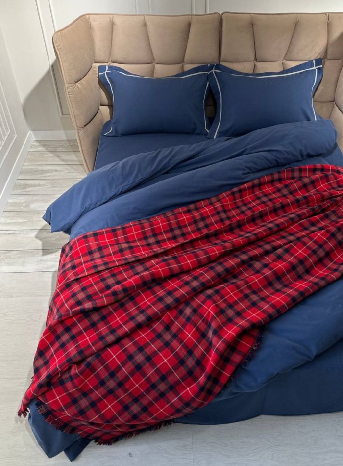 Плед Plaid Red бавовняний 220х240 Туреччина - Зображення 3