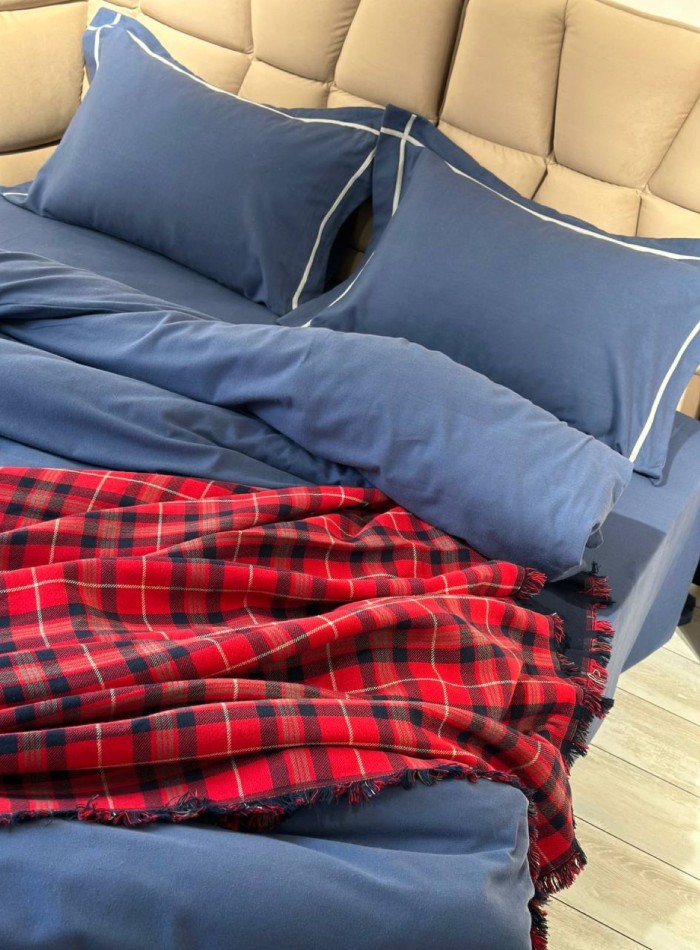 Плед Plaid Red бавовняний 220х240 Туреччина - Зображення 6