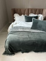 Двустороннее теплое и мягкое покрывало с наволочками Mosaic haki 220х260 — изображение 7
