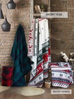 Плед бавовняний, теплий Snowy kirmizi 200х220 Туреччина - Зображення 4