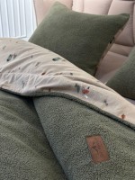 Зимний комплект постельного белья двухсторонний Wooden Yesil полуторный Турция — изображение 8