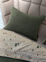 Зимний комплект постельного белья двухсторонний Wooden Yesil полуторный Турция — изображение 6