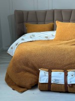 Зимний комплект постельного белья двухсторонний Wooden Zerdecal евро Турция — изображение 8