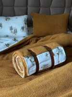 Зимний комплект постельного белья двухсторонний Wooden Zerdecal полуторный Турция — изображение 2