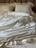 Эксклюзивное постельное белье Limasso Snow White 200x220 из вареного хлопка — изображение 7