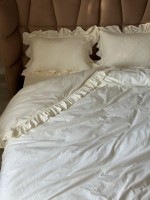 Эксклюзивное постельное белье Limasso Snow White 200x220 из вареного хлопка — изображение 3