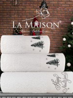 Новогодний набор махровых полотенец La Maison Christina 3шт. + ароматический спрей — изображение 7