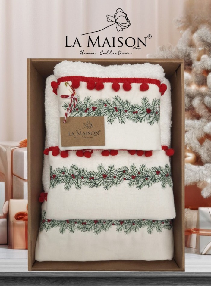 Новогодний набор махровых полотенец La Maison Fersa 3шт. — изображение 7