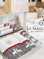 Новогодний набор махровых полотенец La Maison Sedric 3шт. + ароматический спрей — изображение 6