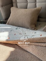 Зимовий комплект постільної білизни з простирадлом на резинці Wooden Kahve євро Туреччина - Зображення 9