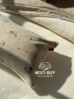 Зимний комплект постельного белья двухсторонний Wooden Krem полуторный Турция — изображение 9