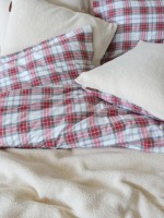 Зимовий комплект постільної білизни двосторонній Cozy Ecru полуторний Туреччина - Зображення 7