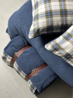 Зимовий комплект постільної білизни двосторонній Cozy Indigo полуторний Туреччина - Зображення 5