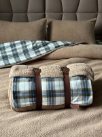 Зимовий комплект постільної білизни двосторонній Cozy Beige полуторний Туреччина