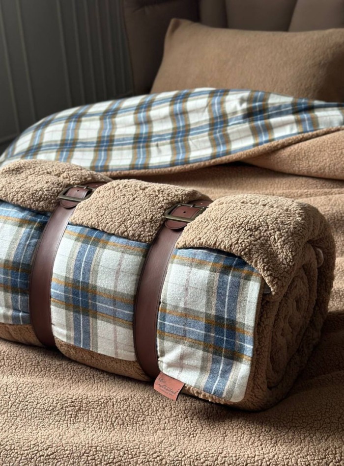 Зимовий комплект постільної білизни двосторонній Cozy Beige полуторний Туреччина - Зображення 8
