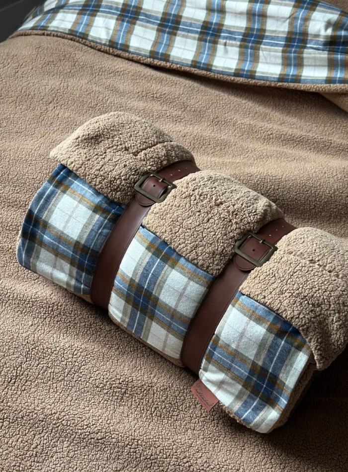 Зимовий комплект постільної білизни двосторонній Cozy Beige полуторний Туреччина - Зображення 6