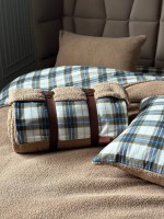 Зимовий комплект постільної білизни двосторонній Cozy Beige полуторний Туреччина - Зображення 5