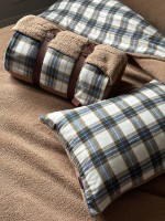 Зимовий комплект постільної білизни двосторонній Cozy Beige полуторний Туреччина - Зображення 3