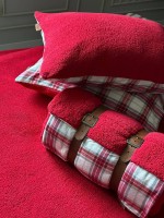Зимовий комплект постільної білизни двосторонній Cozy Kirmizi євро Туреччина - Зображення 5
