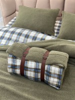 Зимовий комплект постільної білизни двосторонній Cozy Yesil полуторний Туреччина - Зображення 5