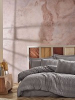 Постельное белье Saheser Salmon grey евро 200х220