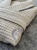 Мужской вафельный халат Maison D'or Karius Beige — изображение 2