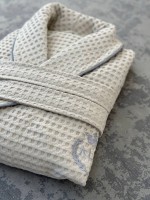 Мужской вафельный халат Maison D'or Karius Beige — изображение 5