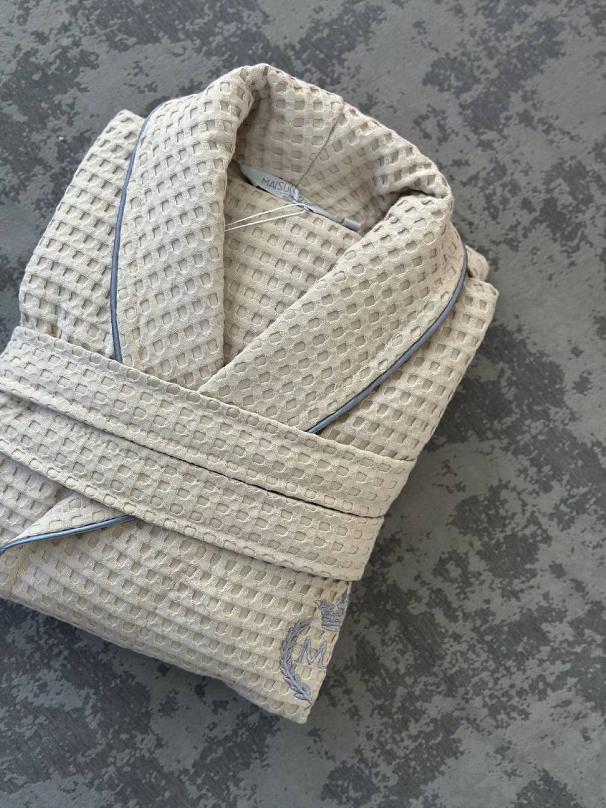 Мужской вафельный халат Maison D'or Karius Beige — изображение 1