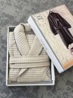 Мужской вафельный халат Maison D'or Karius Beige — изображение 3