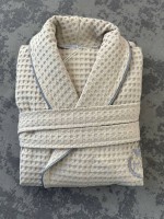 Мужской вафельный халат Maison D'or Karius Beige — изображение 4
