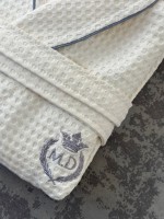 Мужской вафельный халат Maison D'or Karius Ecru — изображение 2