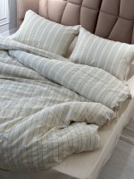 Постельное белье Thin Line Mint 200x220 из вареного хлопка — изображение 5