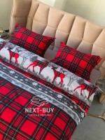 Постільна білизна First Choice Flannel Happiness Red сімейна 160х220х2 - Зображення 8